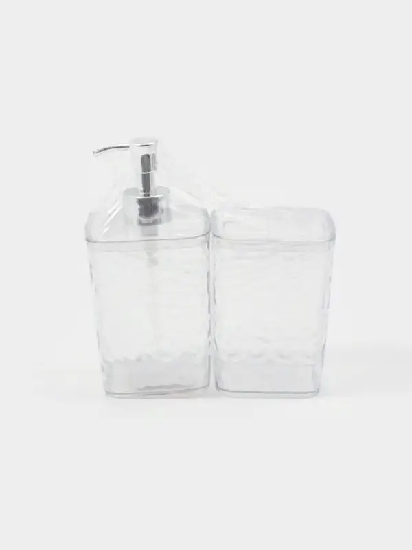 Набор для ванной 2 предмета (дозатор, стакан)