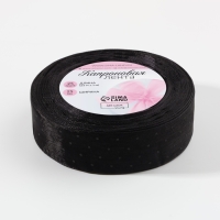 Лента капроновая &laquo;Горох&raquo;, 25 мм, 23 &plusmn; 1 м, цвет чёрный