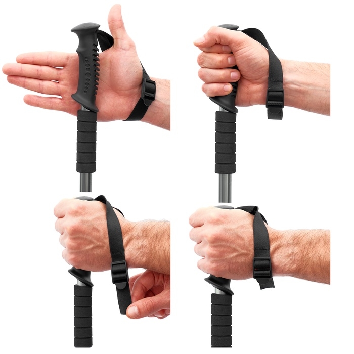 Палки треккинговые Maclay, телескопические, 3-х секционные, до 135 см (2 шт), ПОЛНЫЙ НАБОР   1082322