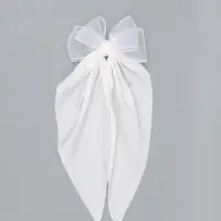 Бант для волос на заколке с лентами, белый, Принцессы
