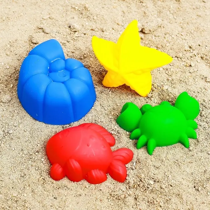 Набор игрушек для песочницы, 4 формочки для песка, МИКС