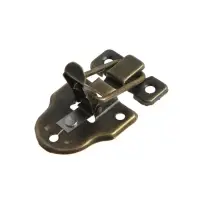 Замок-защелка на ящик, 5,5х4 см, железный, цвет бронза,