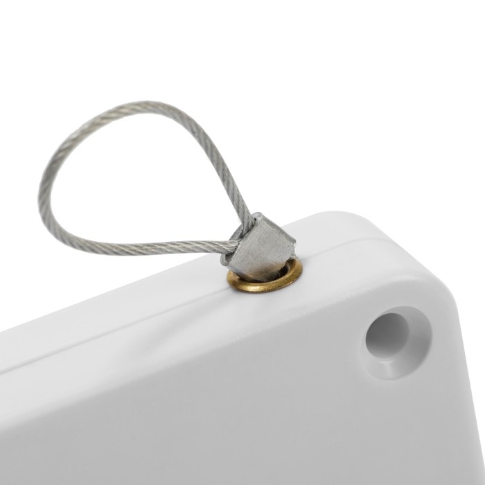 Доводчик дверной ТУНДРА, до 20 кг, цвет белый, натяжение 800 гр, длина троса 100 см