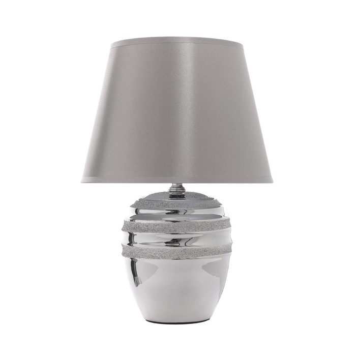 Настольная лампа "Сервантос" Е14 40Вт серебро 22х22х34см