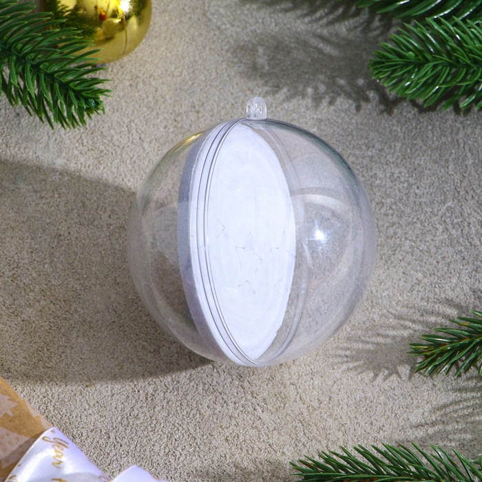 Ёлочное украшение под раскраску &laquo;Шар&raquo; размер: 8 см; 2 шт., кисть