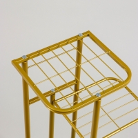 Подставка для цветов Greengo, 4 полки, 43 &times; 22 &times; 82 см, напольная, металл, цвет золотой