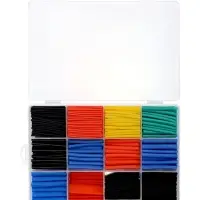 Термоусаживаемая трубка, 1/1.5/2/2.5/3/3.5/4/5/6/7/10/13 мм, набор 750 штук, в кейсе