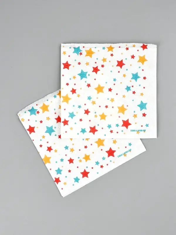 Салфетки бумажные однослойные &laquo;Звезды&raquo;, 24&times;24 см, 50 шт.