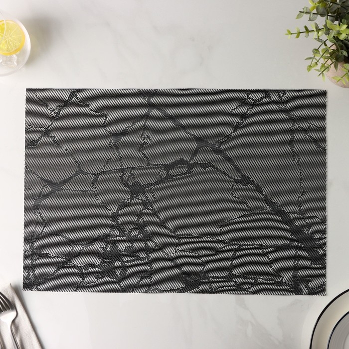 Салфетка сервировочная на стол Magistro &laquo;Мрамор&raquo;, 45&times;30 см, цвет серый