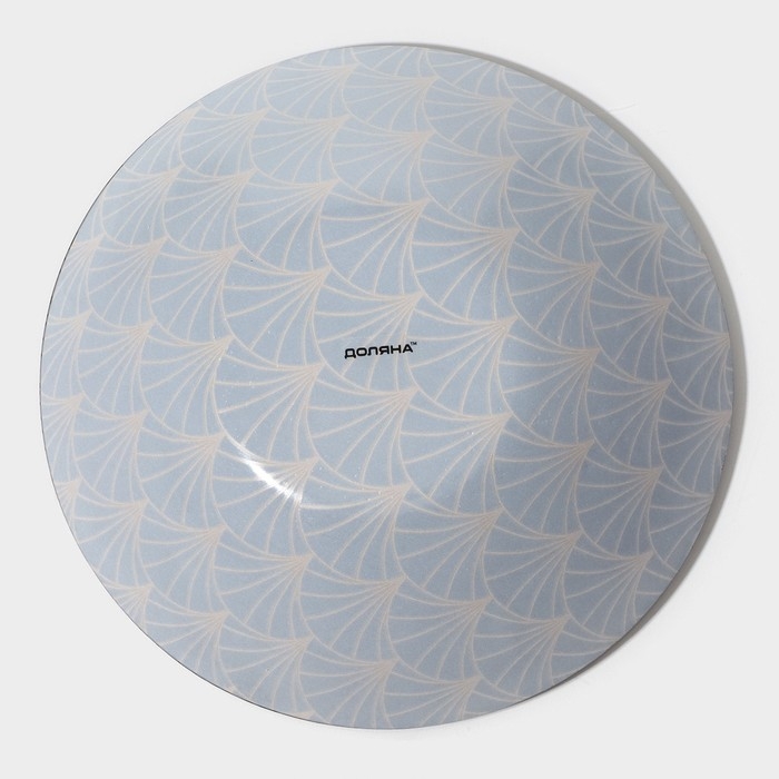 Салатник стеклянный Доляна &laquo;Золотое перо&raquo;, 1.1 л, 22,5&times;5 см, цвет чёрный