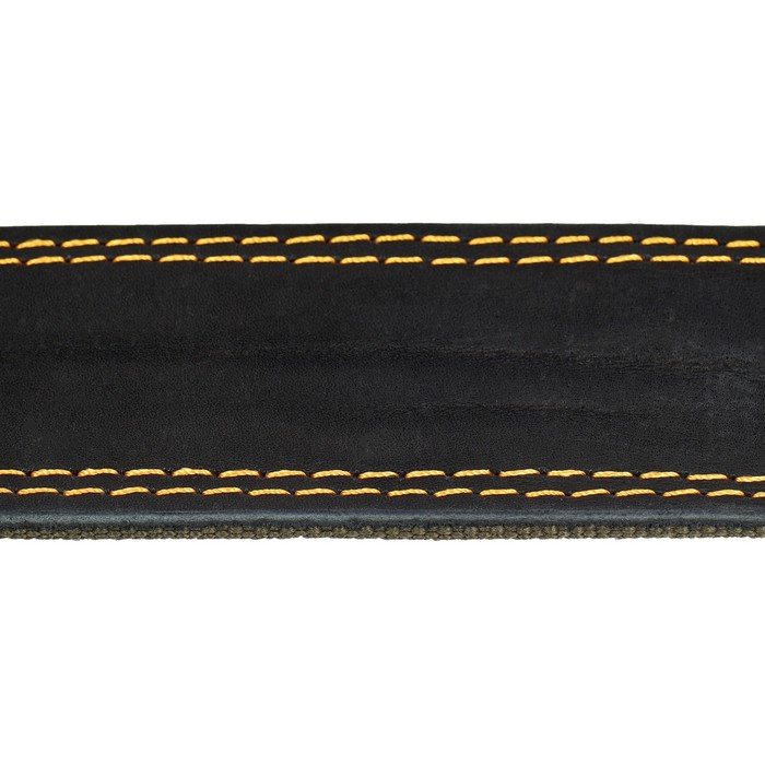 Ошейник комбинированный кожа/брезент, 83 х 4.5 см,  ОШ 50-70 см, чёрный