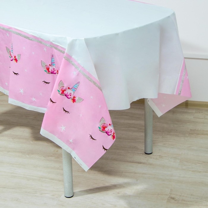 Скатерть одноразовая &laquo;Милый единорог&raquo;, 180&times;137 см