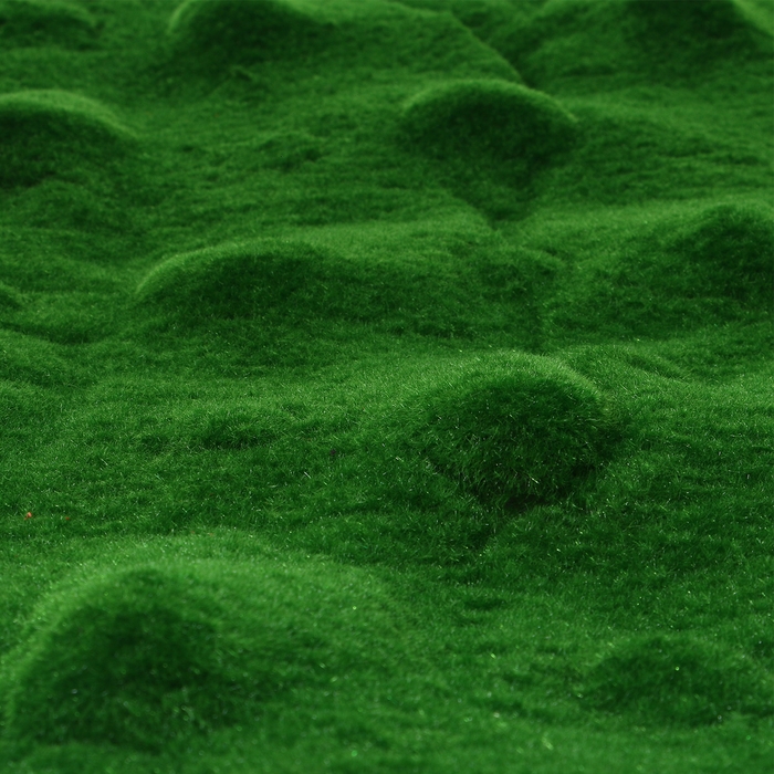Мох искусственный, декоративный, полотно 1 &times; 1 м, рельефный, редкие бугры, зелёный, Greengo
