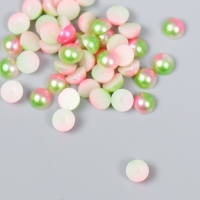 Декор "Градиент розово-зелёный" d=6 мм 10г 200 шт 5х2,5 см МИКС