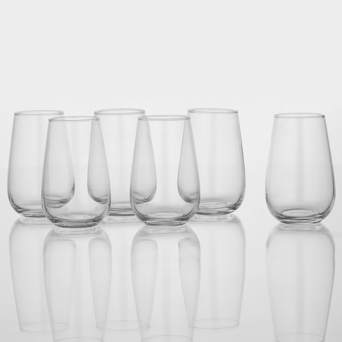 Набор высоких стеклянных стаканов &laquo;Габи&raquo;, 400 мл, 6 шт