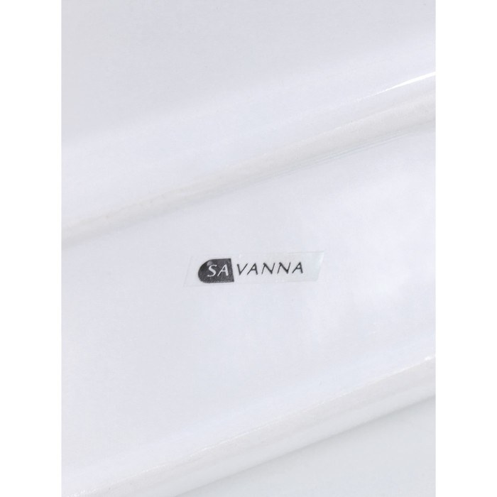 Дозатор для моющего средства с подставкой для губки SAVANNA &laquo;Природа&raquo;, 450 мл, цвет белый