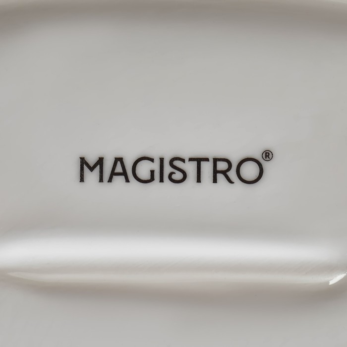 Блюдо фарфоровое овальное Magistro &laquo;Лакомка&raquo;, 25&times;16&times;1,5 см, цвет белый