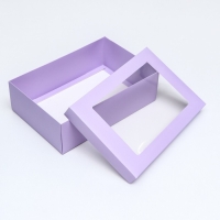 Коробка подарочная складная, упаковка, &laquo;Лавандовая&raquo;, с окном 30 х 20 х 9 см