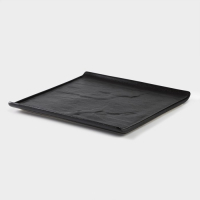 Блюдо фарфоровое для подачи Magistro Pietra lunare, 27,5&times;27,5 см, цвет чёрный