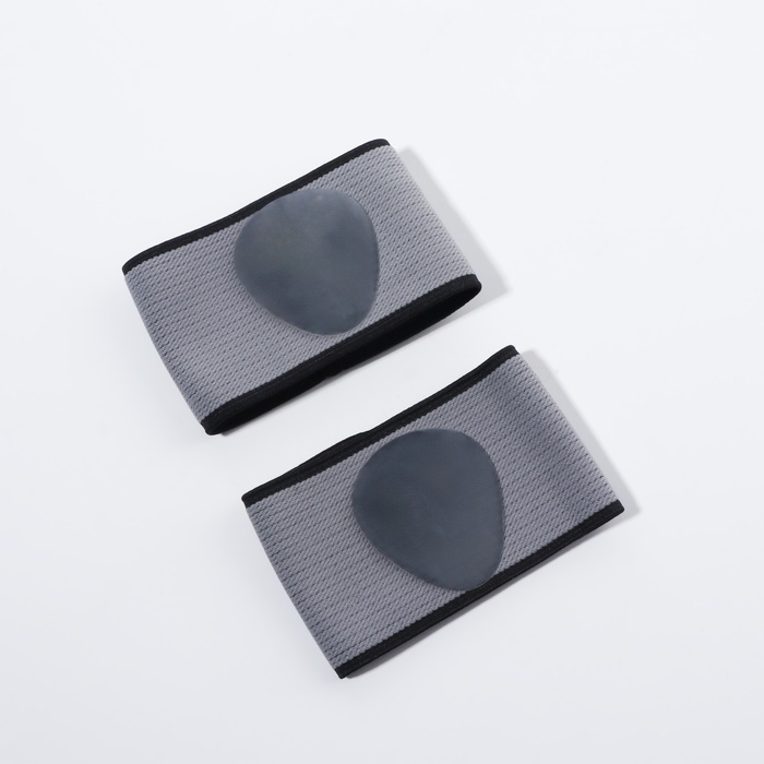 Супинаторы для обуви, амортизирующие, на манжете, текстильные, 10 &times; 9 см, пара, цвет чёрный