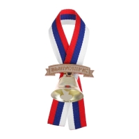 Значок с колокольчиком на Выпускной &laquo;Выпускник&raquo;, диам. 2,6 см.