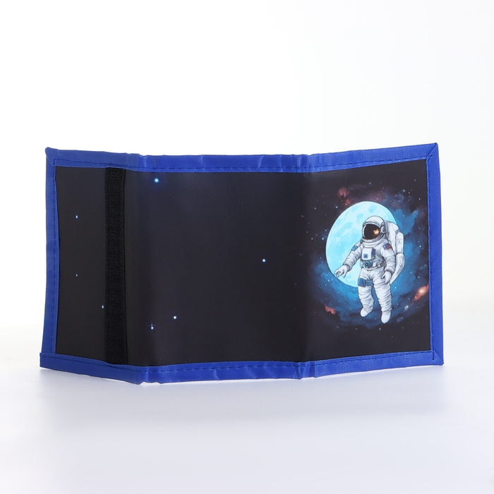 Кошелёк детский на липучке &laquo;Выбражулька&raquo;, цвет синий