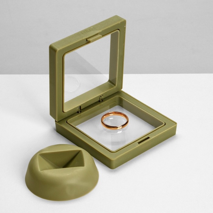 Подставка для украшений &laquo;Ромб&raquo;, 7&times;3&times;7 см, цвет зелёный