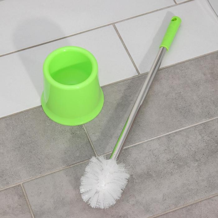 Ёршик для унитаза с подставкой, 13&times;53 см, цвет МИКС