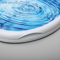 Сиденье для унитаза &laquo;Декор. Капли&raquo;, 44,5&times;37,5 см, с крышкой, белое