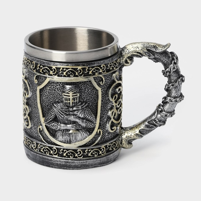 Кружка &laquo;Рыцарь&raquo;, 400 мл, серебристый