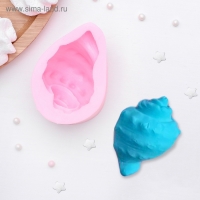 Молд &laquo;Ракушка&raquo;, силикон, 8,5&times;6&times;4,1 см, цвет розовый