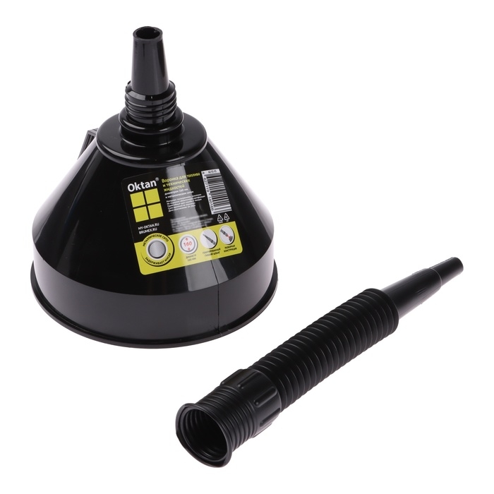 Воронка для ГСМ Oktant с фильтром и гибким носиком, диаметр 160 мм, высота 380 мм