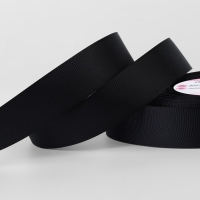 Лента репсовая, 25 мм, 23 &plusmn; 1 м, цвет чёрный №39