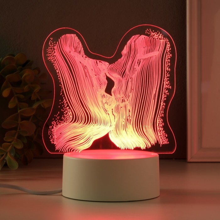 Светильник "Поцелуй" LED RGB от сети RISALUX