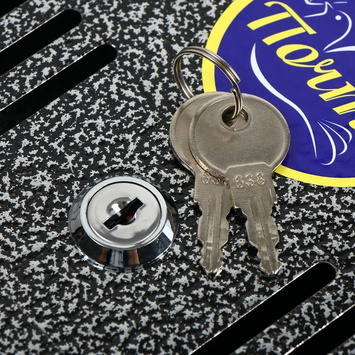 Ящик почтовый с замком, горизонтальный &laquo;Мини&raquo;, серебристый