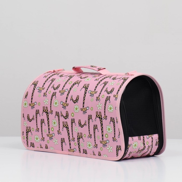 Сумка-переноска каркасная "Жирафы", размер M,  40 х 21 х 27 см
