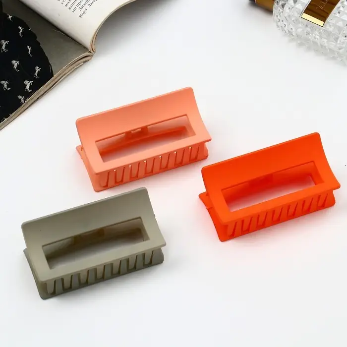 Крабик для волос &laquo;Леона&raquo;, прямой классика матовый, 8.5 см, МИКС