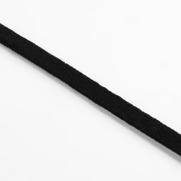 Нить для плетения, замшевая, d = 2,5 мм, 5 &plusmn; 0,1 м, цвет чёрный