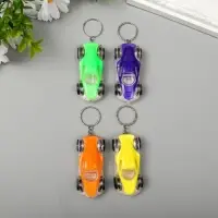 Фонарик брелок для ключей на кольце &laquo;Машина-болид&raquo;, мигает, 6.5&times;1.8&times;2.8 см, МИКС