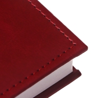 Ежедневник недатированный А5, 160 листов "Небраска", перфорация углов, бордовый