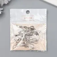 Металлический элемент, декоративная подвеска &laquo;Арт Узор. Ключик-сердечко&raquo;, 4&times;1.3&times;0.5 см