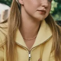 Чокер &laquo;Хрусталь&raquo; бусины, светло-розовый в золоте, 37 см + 5 см доп, цепочка