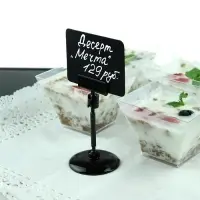 Ценникодержатель на круглой подставке, пластик, ножка 5 см, 5&times;5&times;9 см, цвет чёрный
