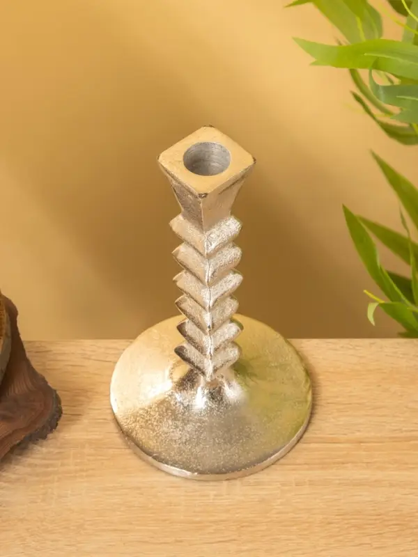 Подсвечник "Башня" алюминий 12х12х21 см