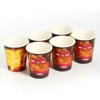 Стакан одноразовый бумажный с тиснением, 250 мл, Тачки