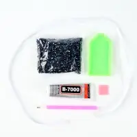 Алмазная мозаика на фигурке с полным заполнением &laquo;Мишка стразами&raquo;, синий