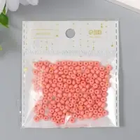 Бисер стекло 6/0 "Лососевый" 15 гр