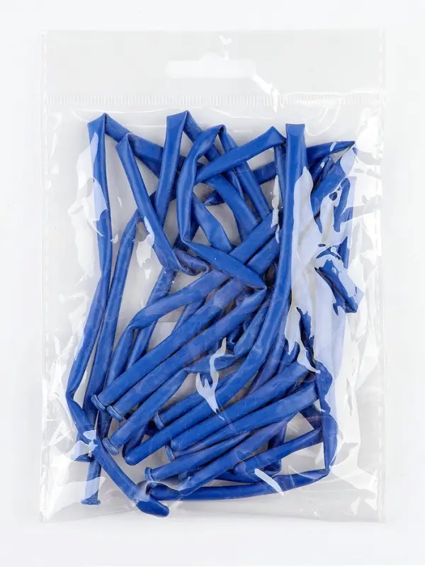 Воздушные шары для моделирования 125 см, d=2.5 см, 10 шт., синие