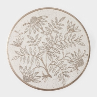 Салфетки сервировочные на стол Доляна &laquo;Ботаника&raquo;, 2 шт, d=38 см, цвет бежевый