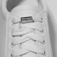 Фиксатор для шнурков, пара, d=8 мм, 1.8 см, серебристый